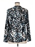 White Birch Animal Print Blue Long Sleeve Blouse Size XL - photo 2
