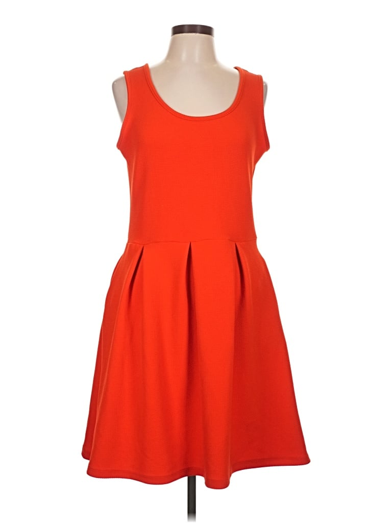 Pre-owned 24seven Comfort Apparel Casual Dress In Orange