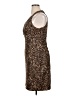 Connected Apparel Animal Print Brown Cocktail Dress Size 14 - photo 5