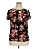 Diana Belle Black Short Sleeve Blouse Size XL - photo 1