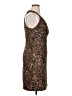Connected Apparel Animal Print Brown Cocktail Dress Size 14 - photo 4
