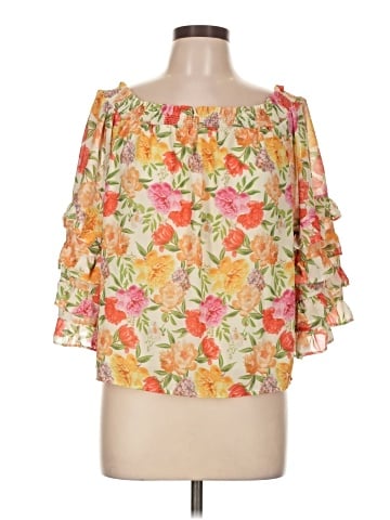 Flying Tomato 3/4 Sleeve Blouse (view 1)