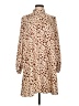 Shein 100% Polyester Animal Print Brown Casual Dress Size L - photo 1
