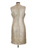 Elie Tahari Metallic Tweed Gold Silver Cocktail Dress Size 12 - photo 2