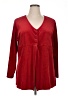 Carolyn Strauss 100% Polyester Red Long Sleeve Blouse Size 1X - photo 1