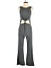 Say What? Stripes Gray Jumpsuit Size L - photo 1