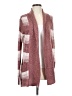 Fresh 100% Acrylic Plaid Burgundy Cardigan Size S - photo 1