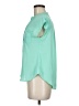 Mine 100% Polyester Teal Short Sleeve Blouse Size M - photo 5
