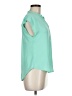 Mine 100% Polyester Teal Short Sleeve Blouse Size M - photo 4