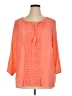 Valerie Stevens Orange 3/4 Sleeve Blouse Size XL - photo 1