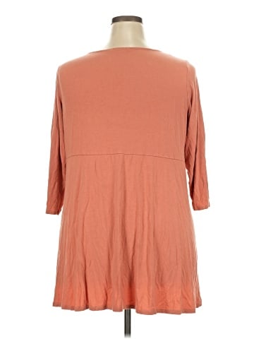 Joan Vass 3/4 Sleeve T-Shirt (view 2)