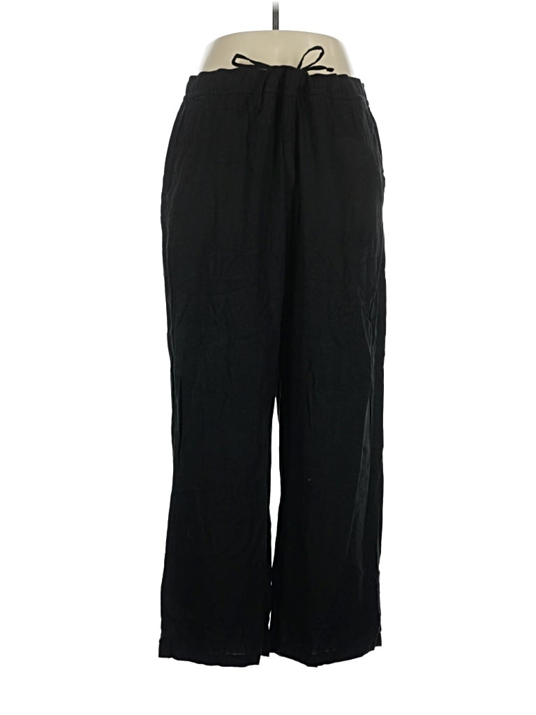 Pre-owned Old Navy Linen Pants In Black