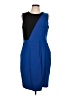 Nine West Color Block Blue Cocktail Dress Size L (estimated) - photo 1