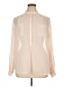Dalia Collection 100% Polyester Ivory Long Sleeve Blouse Size XL - photo 1