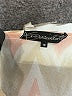 Socialite 100% Polyester Chevron-herringbone Ivory 3/4 Sleeve Blouse Size M - photo 7