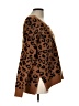 Knox Rose 100% Recycled Polyester Animal Print Brown Pullover Sweater Size L - photo 4