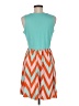 Unbranded Chevron-herringbone Teal Casual Dress Size M (estimated) - photo 2