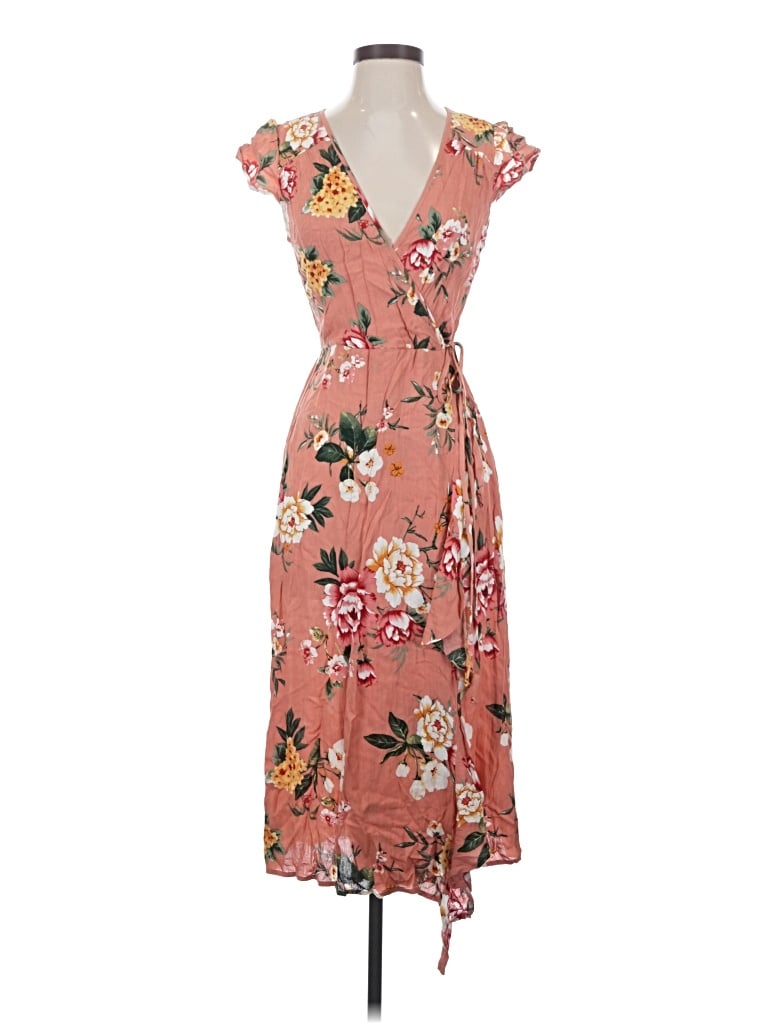 Pre-owned Xhilaration Casual Dress In Brown