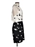 Intermix 100% Silk Graphic Ivory Cocktail Dress Size M - photo 4