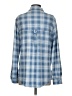 Denim & Co Plaid Blue Long Sleeve Blouse Size S - photo 2