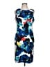 Mario Serrani Graphic Blue Cocktail Dress Size 12 - photo 1