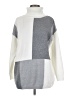 Papillon Color Block Gray Turtleneck Sweater Size M - photo 1