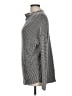 Nic + Zoe Houndstooth Silver Black Turtleneck Sweater Size L - photo 5