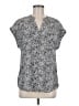 Cynthia Steffe 100% Polyester Animal Print Silver Short Sleeve Blouse Size M - photo 1