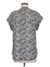 Cynthia Steffe 100% Polyester Animal Print Silver Short Sleeve Blouse Size M - photo 2