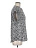 Cynthia Steffe 100% Polyester Animal Print Silver Short Sleeve Blouse Size M - photo 4