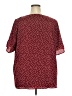 Suzanne Betro 100% Polyester Polka Dots Burgundy Short Sleeve Blouse Size 2X - photo 2