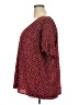 Suzanne Betro 100% Polyester Polka Dots Burgundy Short Sleeve Blouse Size 2X - photo 5