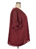 Suzanne Betro 100% Polyester Polka Dots Burgundy Short Sleeve Blouse Size 2X - photo 4