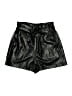 Zara Basic 100% Polyester Metallic Black Shorts Size M - photo 1