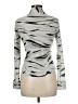 Bebe Animal Print Silver Long Sleeve Blouse Size M - photo 2