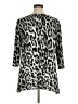 Brittany Black Animal Print Silver 3/4 Sleeve Top Size 1X - photo 2