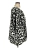 Brittany Black Animal Print Silver 3/4 Sleeve Top Size 1X - photo 4