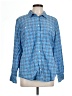 St. John's Bay 100% Cotton Checkered-gingham Blue Long Sleeve Button-Down Shirt Size XL - photo 1