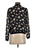 About A Girl 100% Polyester Floral Black Long Sleeve Blouse Size S - photo 2