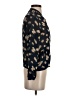 About A Girl 100% Polyester Floral Black Long Sleeve Blouse Size S - photo 4