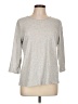 L.L.Bean 100% Cotton Gray 3/4 Sleeve Top Size L - photo 1