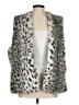 Chico's 100% Polyester Silver Gray Faux Fur Vest Size Med (1.5) - photo 1