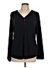 Ellen Tracy Black Long Sleeve Blouse Size L - photo 1