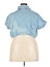 Unique Vintage 100% Cotton Blue Short Sleeve Blouse Size 4X - photo 2