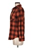 Dna Couture Plaid Orange Long Sleeve Blouse Size M - photo 5