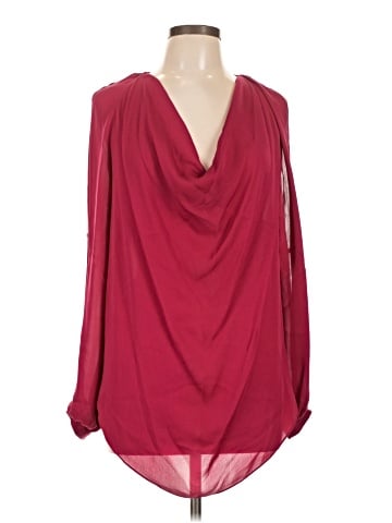 Haute Hippie Long Sleeve Silk Top (view 1)