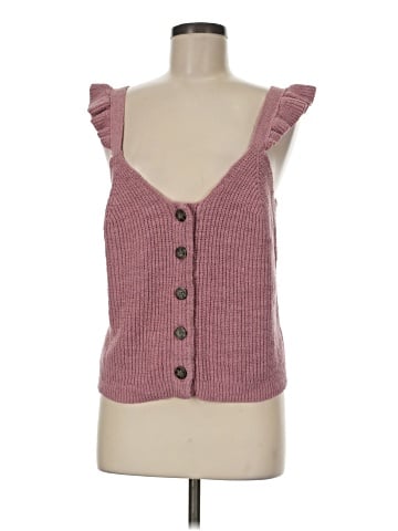 Madewell Ruffle-Strap Button-Front Sweater Tank (view 1)
