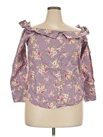 No Comment 3/4 Sleeve Blouse (view 1)