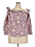 No Comment Purple 3/4 Sleeve Blouse Size 2X - photo 1