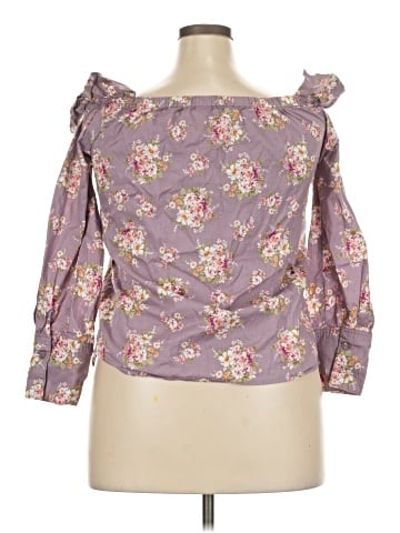 No Comment 3/4 Sleeve Blouse (view 2)